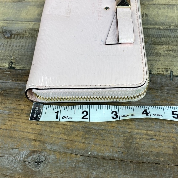 Kate Spade Patent Leather Pink Wallet With Bow - Picture 14 of 14